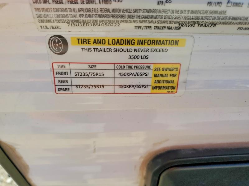 51428656 :رقم المزاد ، 7J3U1ED18SL050222 vin ، 2025 Sunline Unknown مزاد بيع
