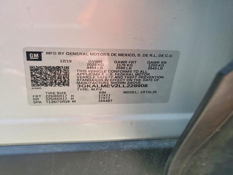 Продаж на аукціоні авто 2020 Gmc Terrain, vin: 3GKALMEV2LL228908, номер лоту: 53949046