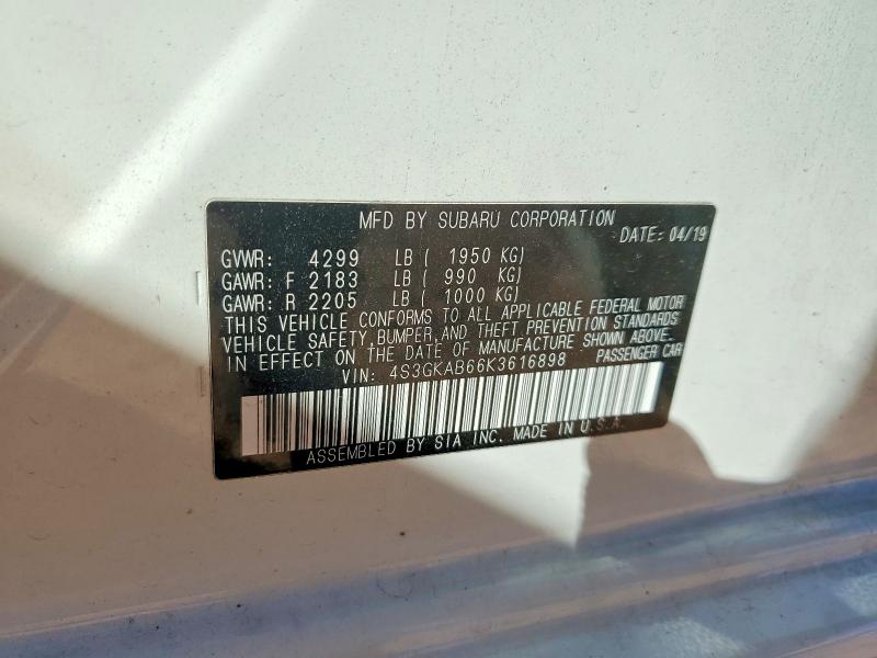 Продажа на аукционе авто 2019 Subaru Impreza, vin: 4S3GKAB66K3616898, номер лота: 53096186