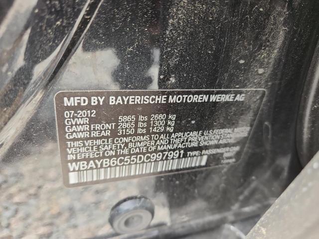 2013 Bmw 750 მანქანა იყიდება აუქციონზე, vin: WBAYB6C55DC997991, აუქციონის ნომერი: 54881606