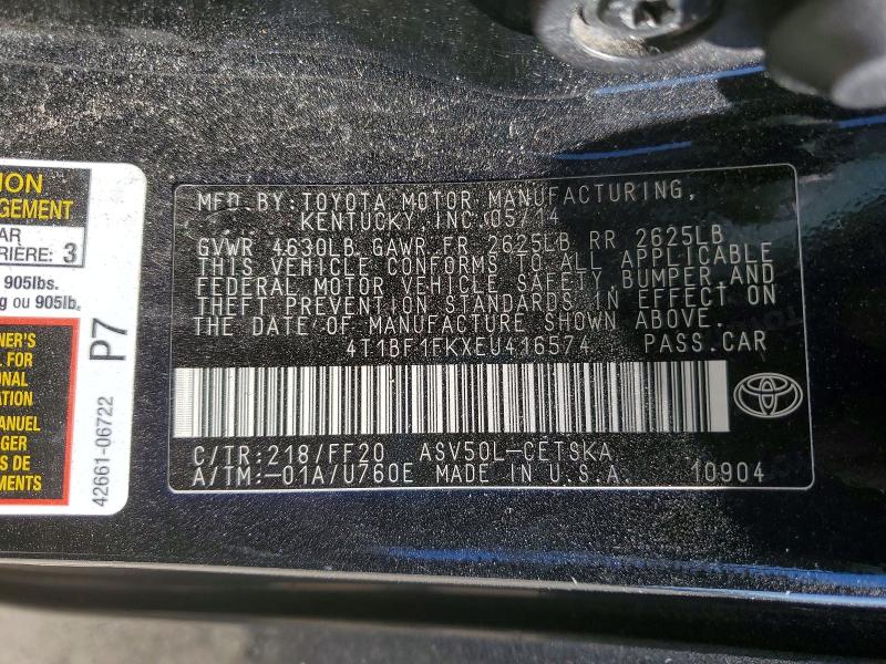 Продажа на аукционе авто 2014 Toyota Camry, vin: 4T1BF1FKXEU416574, номер лота: 53575836