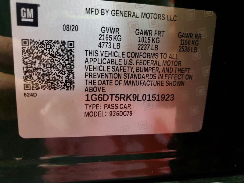 Aukcja sprzedaży 2020 Cadillac Ct5, vin: 1G6DT5RK9L0151923, numer aukcji: 54989426