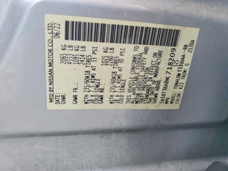 Aukcja sprzedaży 2022 Nissan Rogue, vin: 5N1BT3BA8NC718209, numer aukcji: 52330796