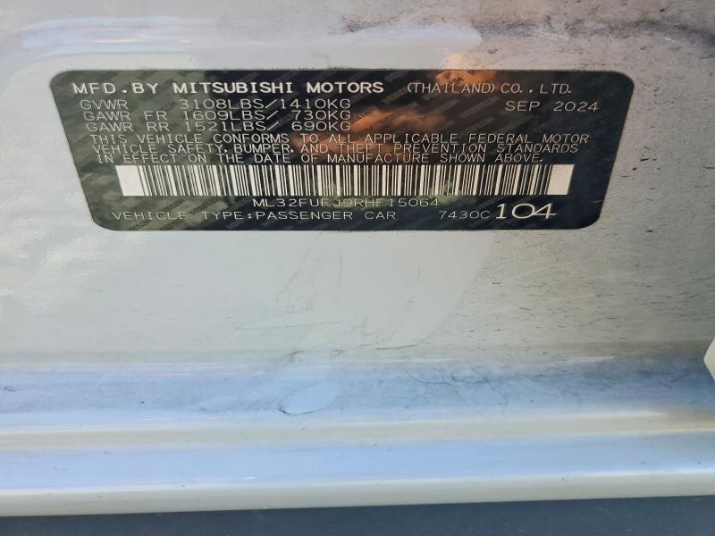 Продаж на аукціоні авто 2024 Mitsubishi Mirage, vin: ML32FUFJ9RHF15064, номер лоту: 55363526