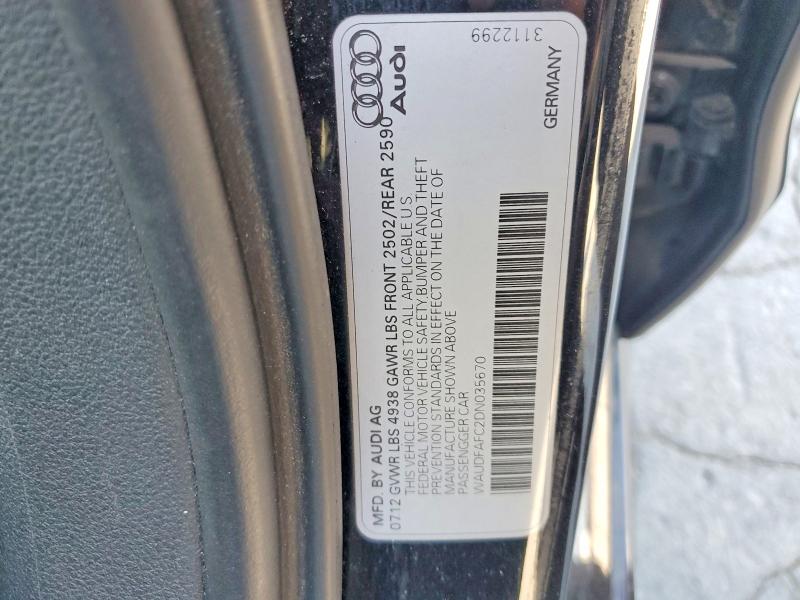 Продажа на аукционе авто 2013 Audi A6, vin: WAUDFAFC2DN035670, номер лота: 53298516