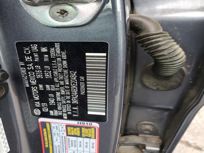 2019 Kia Rio მანქანა იყიდება აუქციონზე, vin: 3KPA24AB3KE204842, აუქციონის ნომერი: 52398756