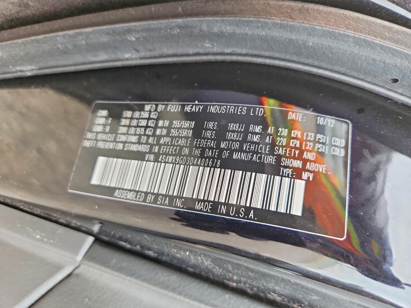 2013 Subaru Tribeca მანქანა იყიდება აუქციონზე, vin: 4S4WX9GD3D4400678, აუქციონის ნომერი: 55233186