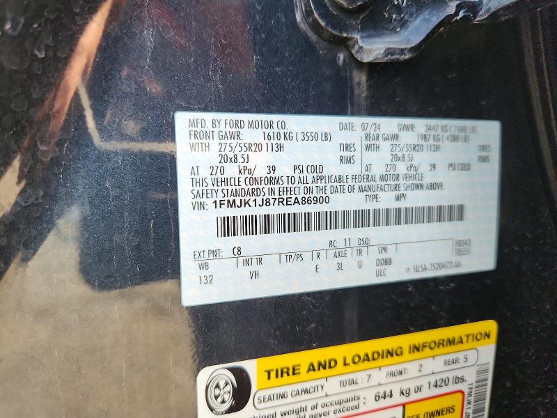 Продаж на аукціоні авто 2024 Ford Expedition, vin: 1FMJK1J87REA86900, номер лоту: 54954746
