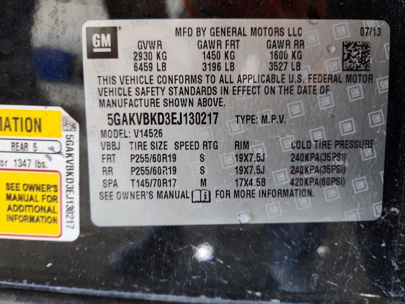 Продажа на аукционе авто 2014 Buick Enclave, vin: 5GAKVBKD3EJ130217, номер лота: 52878326