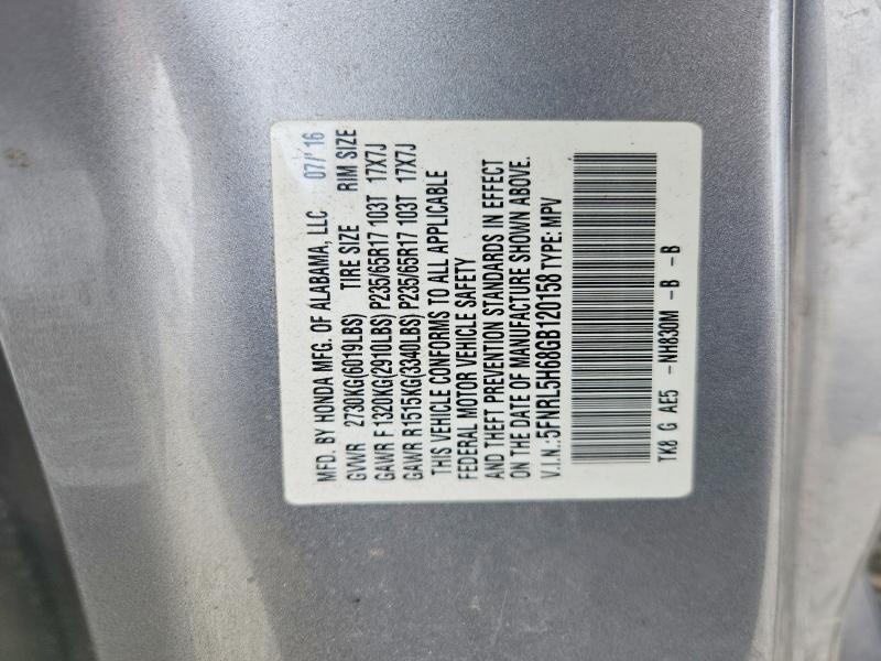 Продаж на аукціоні авто 2016 Honda Odyssey, vin: 5FNRL5H68GB120158, номер лоту: 54476266