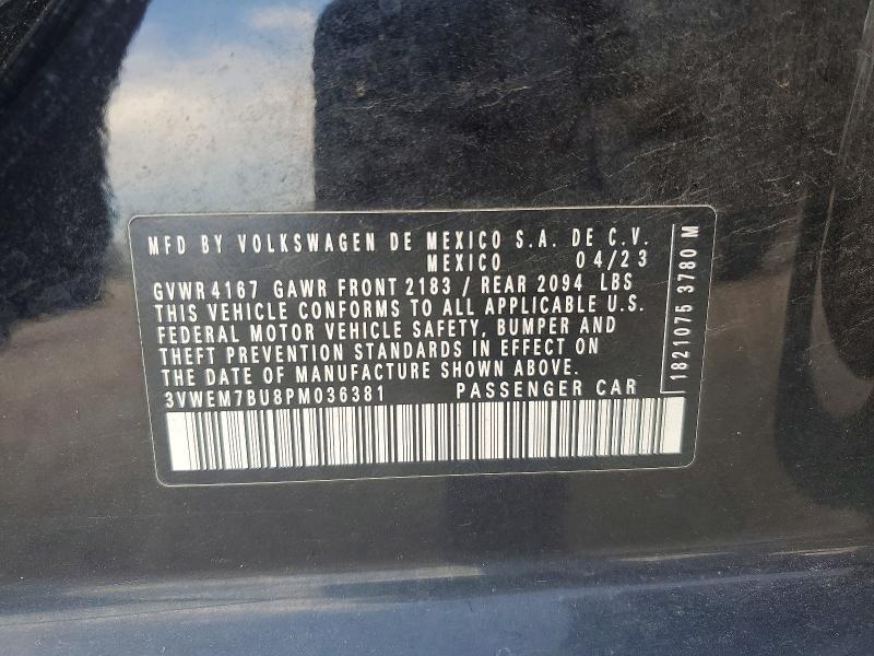 Aukcja sprzedaży 2023 Volkswagen Jetta, vin: 3VWEM7BU8PM036381, numer aukcji: 51919396