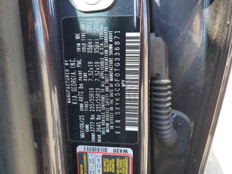 2026 Kia Sportage მანქანა იყიდება აუქციონზე, vin: 5XYK5CDF0TG336871, აუქციონის ნომერი: 54274266