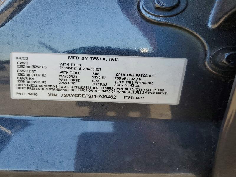 51613886 :رقم المزاد ، 7SAYGDEF9PF749462 vin ، 2023 Tesla Model Y مزاد بيع