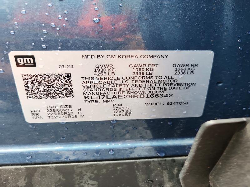2024 Buick Envista მანქანა იყიდება აუქციონზე, vin: KL47LAE29RB166342, აუქციონის ნომერი: 54468346