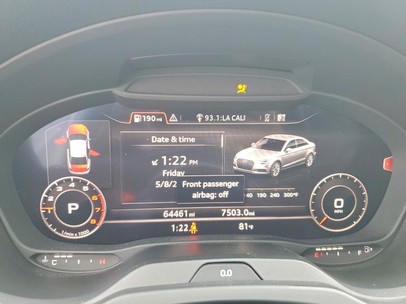 2017 Audi A3 მანქანა იყიდება აუქციონზე, vin: WAUGUGFF9H1042791, აუქციონის ნომერი: 53106886