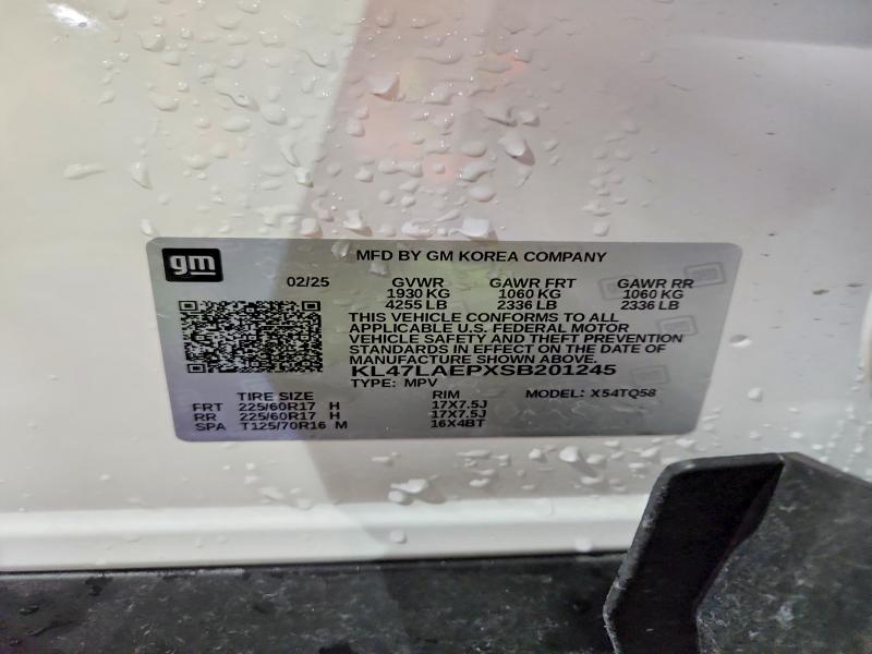Aukcja sprzedaży 2025 Buick Envista, vin: KL47LAEPXSB201245, numer aukcji: 53322486