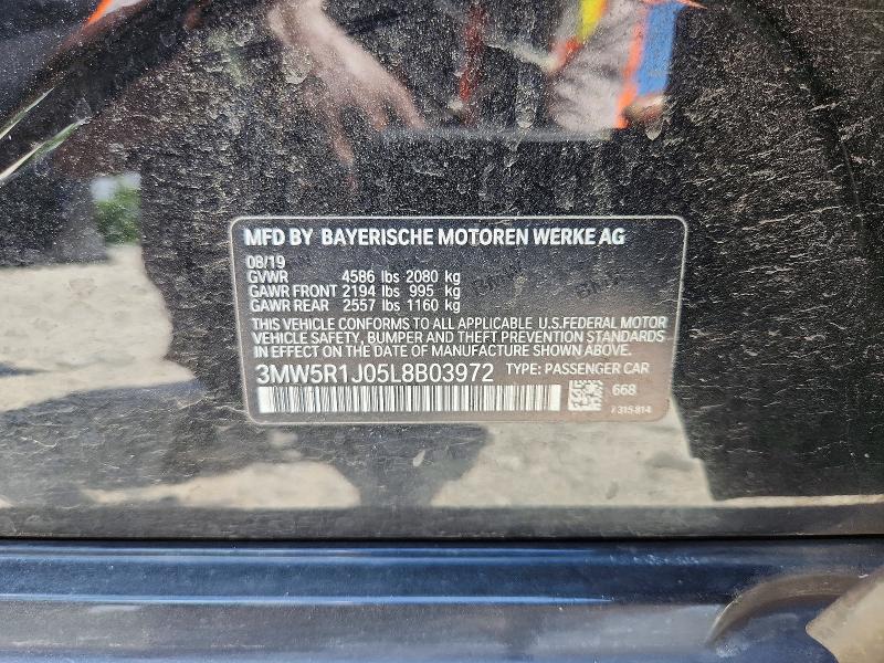 Продажа на аукционе авто 2020 Bmw 330i, vin: 3MW5R1J05L8B03972, номер лота: 53738026