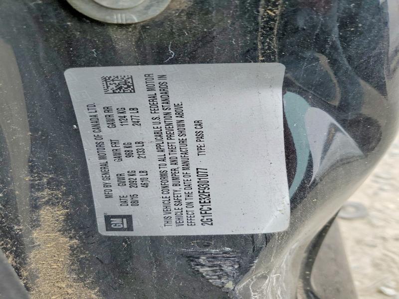54278436 :رقم المزاد ، 2G1FC1E32F9301077 vin ، 2015 Chevrolet Camaro مزاد بيع