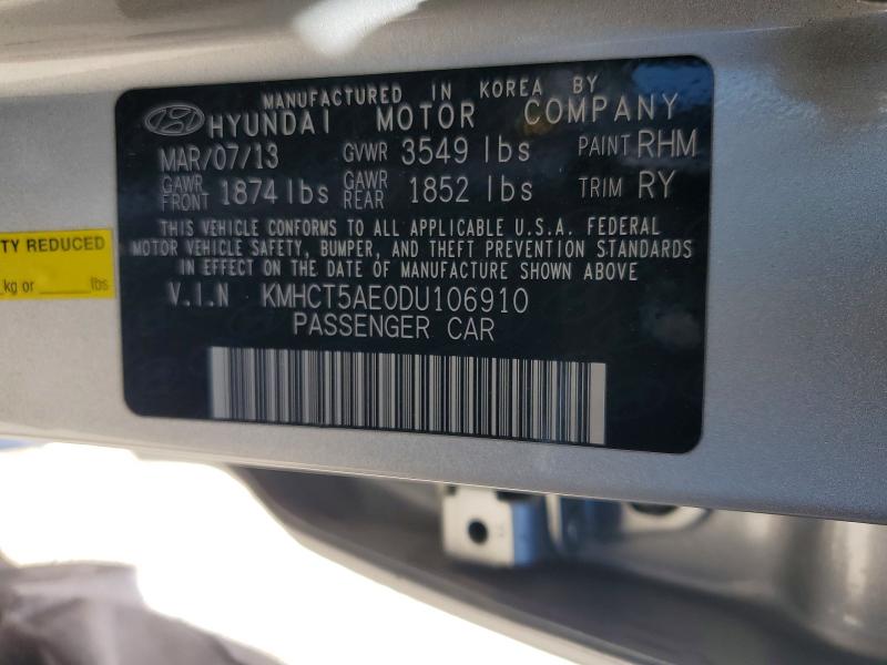 Продаж на аукціоні авто 2013 Hyundai Accent, vin: KMHCT5AE0DU106910, номер лоту: 52725376
