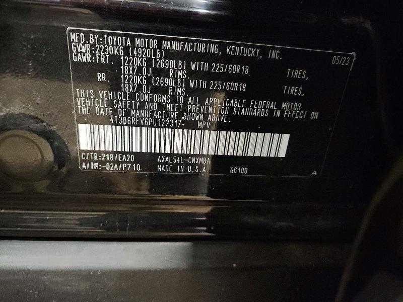 Продаж на аукціоні авто 2023 Toyota Rav4, vin: 4T3B6RFV6PU122317, номер лоту: 52270656