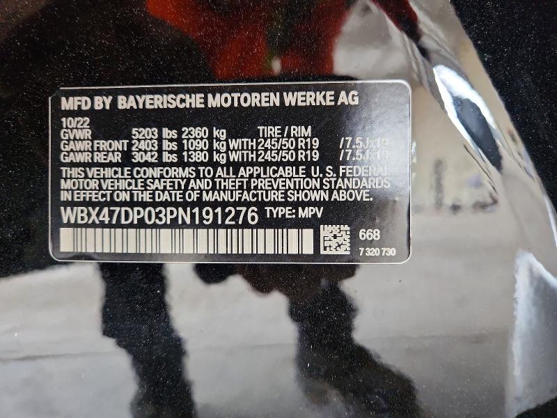 Aukcja sprzedaży 2023 Bmw X3, vin: WBX47DP03PN191276, numer aukcji: 53247616