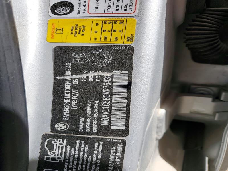 Aukcja sprzedaży 2012 Bmw X1, vin: WBAVL1C58CVR76431, numer aukcji: 53458916