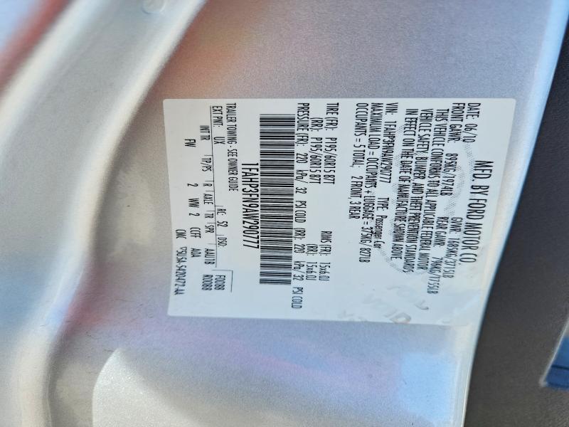52645056 :رقم المزاد ، 1FAHP3FN9AW290777 vin ، 2010 Ford Focus مزاد بيع