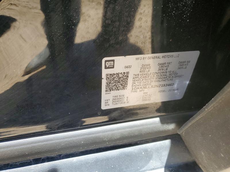 55397246 :رقم المزاد ، 1GKKNLLS2NZ153463 vin ، 2022 Gmc Acadia مزاد بيع