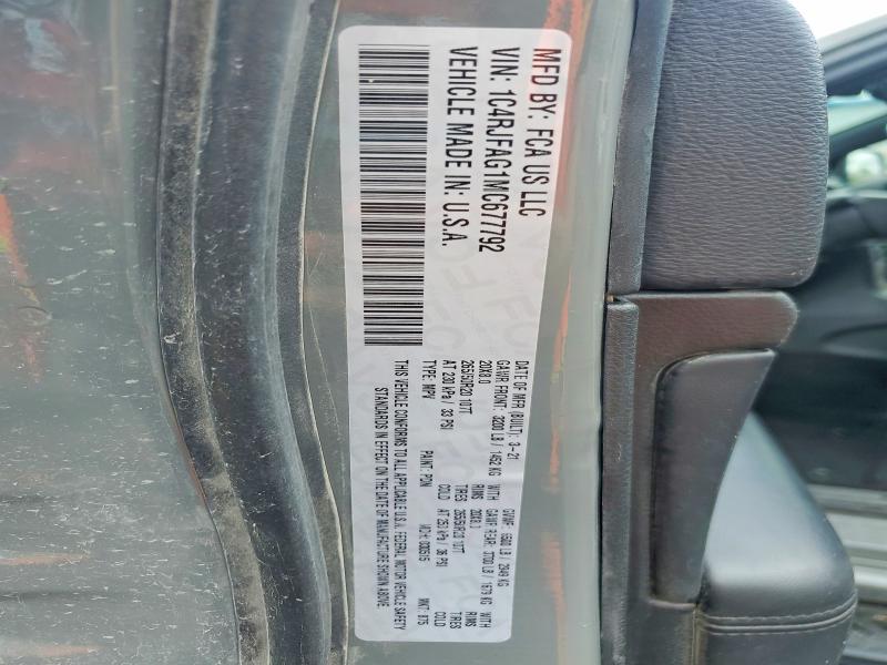 Aukcja sprzedaży 2021 Jeep Grand Cherokee, vin: 1C4RJFAG1MC677792, numer aukcji: 54919466