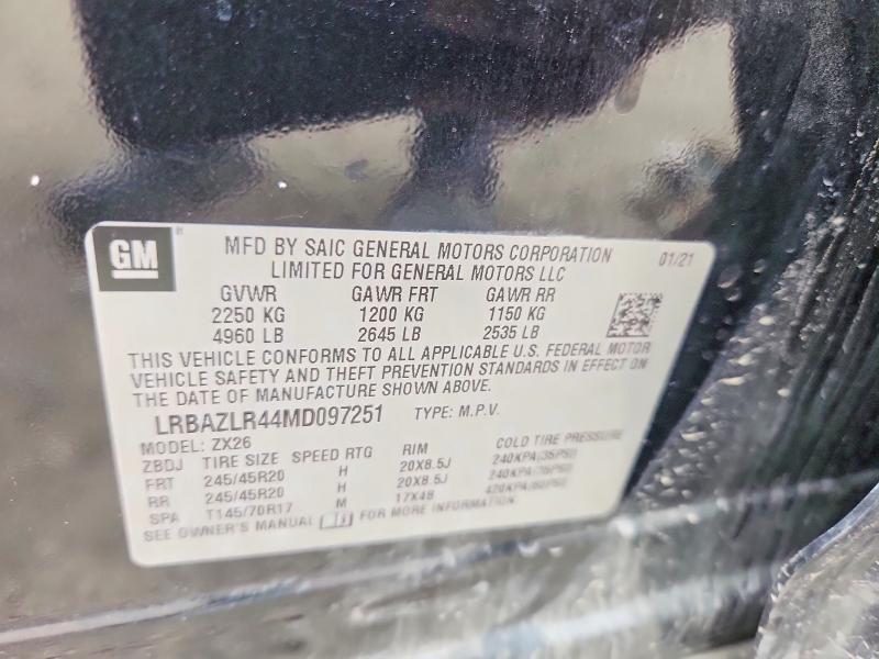Aukcja sprzedaży 2021 Buick Envision, vin: LRBAZLR44MD097251, numer aukcji: 54491896