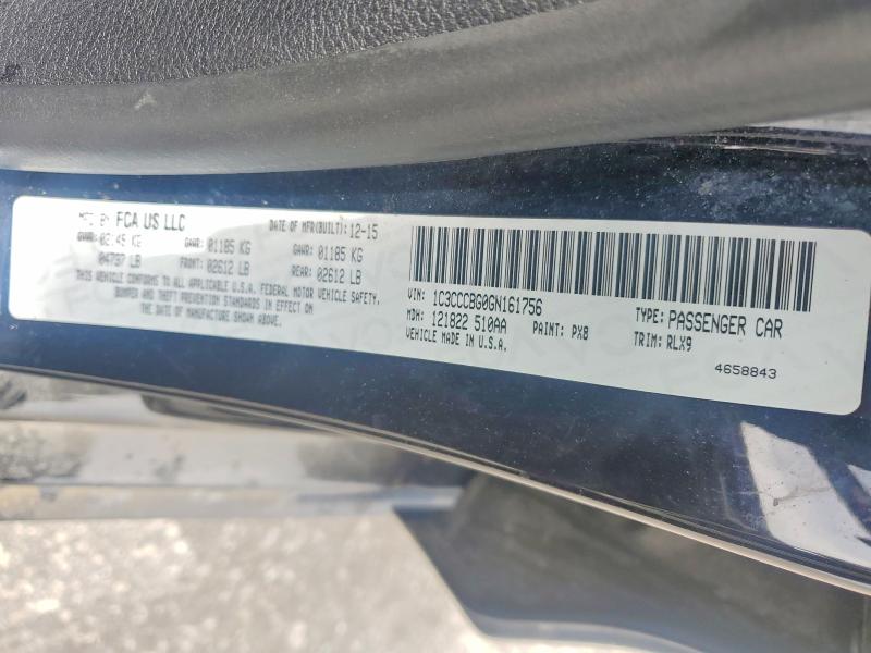 Aukcja sprzedaży 2016 Chrysler 200, vin: 1C3CCCBG0GN161756, numer aukcji: 54723386