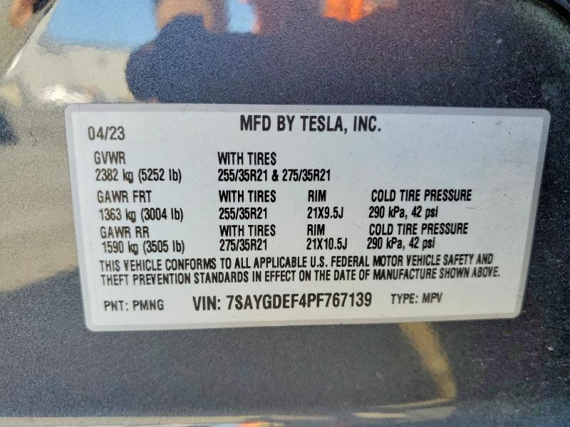 Продаж на аукціоні авто 2023 Tesla Model Y, vin: 7SAYGDEF4PF767139, номер лоту: 53590606