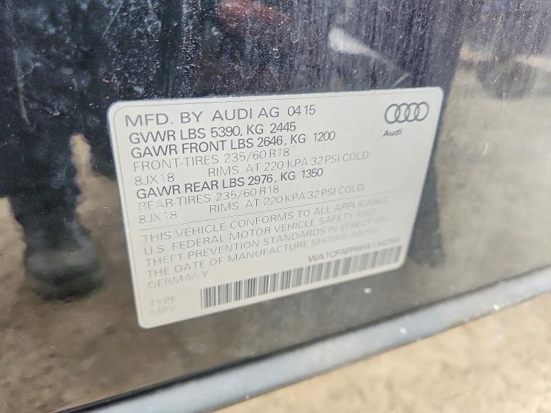 52753586 :رقم المزاد ، WA1CFAFP6FA134255 vin ، 2015 Audi Q5 مزاد بيع