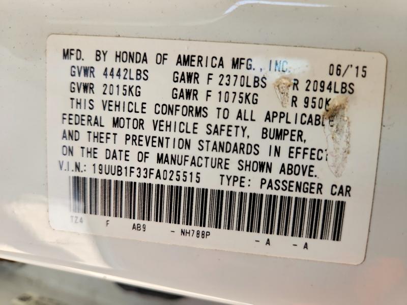 2015 Acura Tlx მანქანა იყიდება აუქციონზე, vin: 19UUB1F33FA025515, აუქციონის ნომერი: 52644686