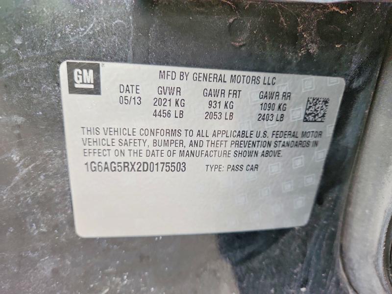2013 Cadillac Ats მანქანა იყიდება აუქციონზე, vin: 1G6AG5RX2D0175503, აუქციონის ნომერი: 53165106