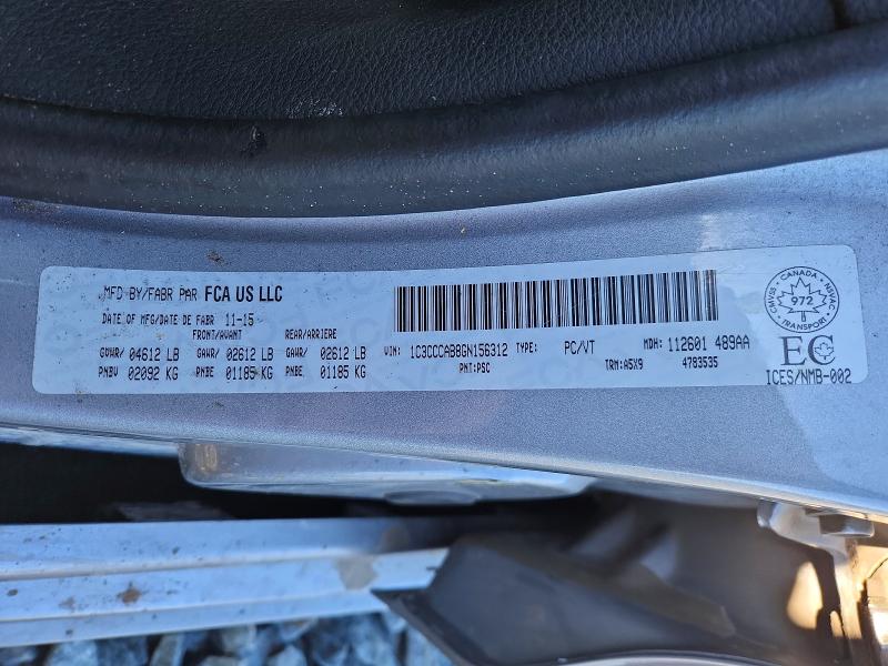 2016 Chrysler 200 მანქანა იყიდება აუქციონზე, vin: 1C3CCCAB8GN156312, აუქციონის ნომერი: 52491526