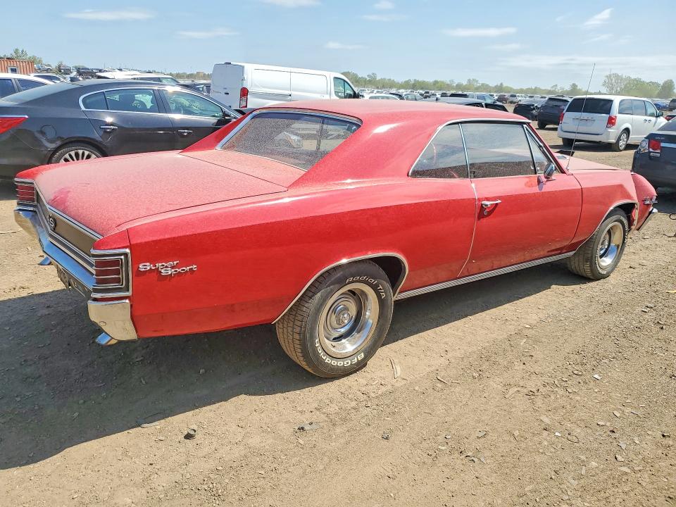 53696676 :رقم المزاد ، 138177A181675 vin ، 1967 Chevrolet Chevelle Ss 396 مزاد بيع