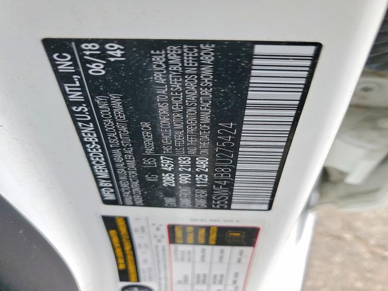 Aukcja sprzedaży 2018 Mercedes-benz C, vin: 55SWF4JB8JU275424, numer aukcji: 52024206