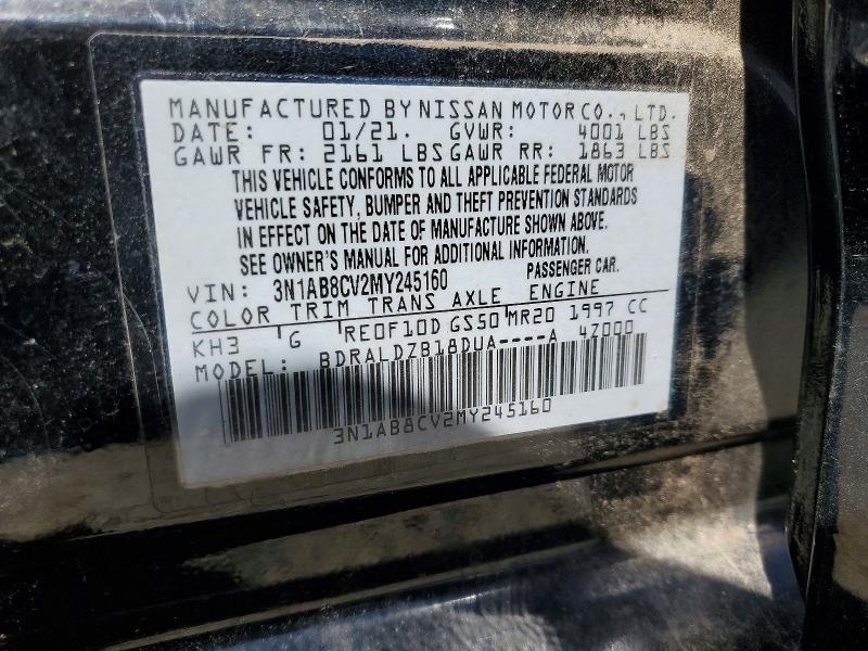 Продажа на аукционе авто 2021 Nissan Sentra, vin: 3N1AB8CV2MY245160, номер лота: 51844376