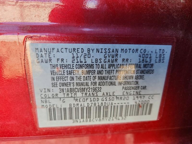 Aukcja sprzedaży 2021 Nissan Sentra, vin: 3N1AB8CV8MY219632, numer aukcji: 53142936