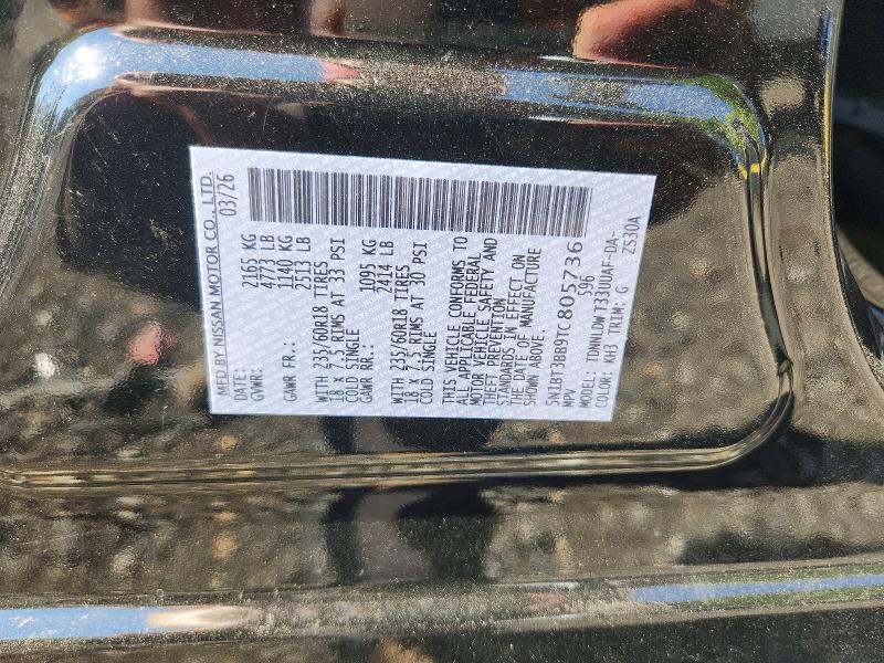 53551666 :رقم المزاد ، 5N1BT3BB9TC805736 vin ، 2026 Nissan Rogue مزاد بيع
