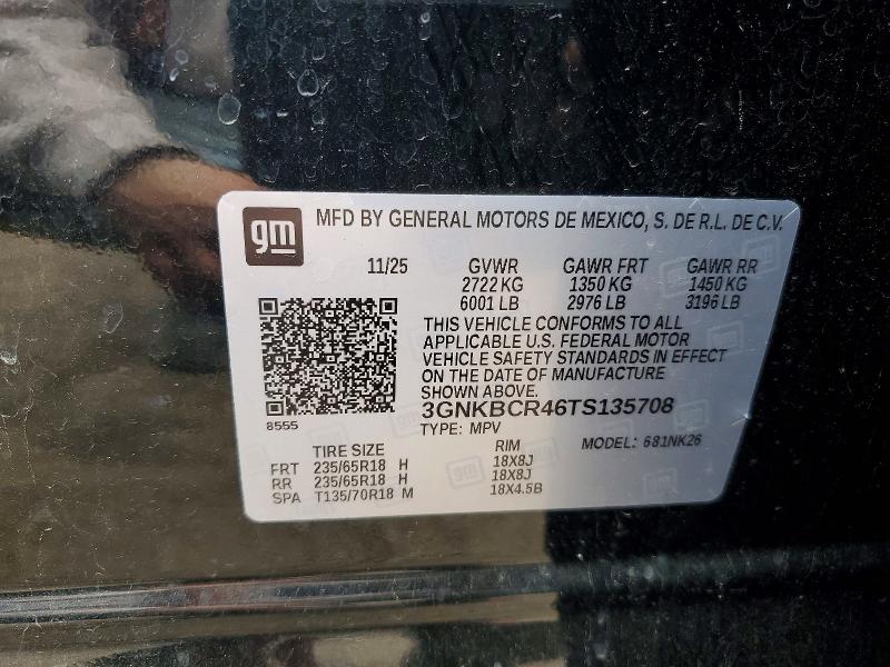 Продажа на аукционе авто 2026 Chevrolet Blazer, vin: 3GNKBCR46TS135708, номер лота: 52856626