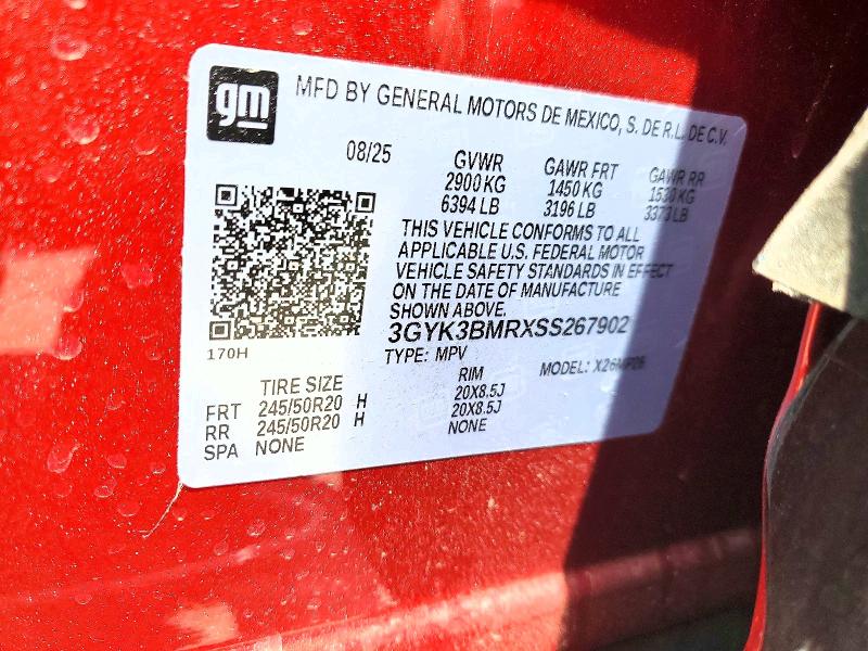 Продаж на аукціоні авто 2025 Cadillac Optiq, vin: 3GYK3BMRXSS267902, номер лоту: 54727196