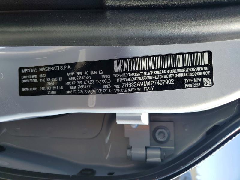 Aukcja sprzedaży 2023 Maserati Grecale, vin: ZN682AVM4P7407902, numer aukcji: 54175776