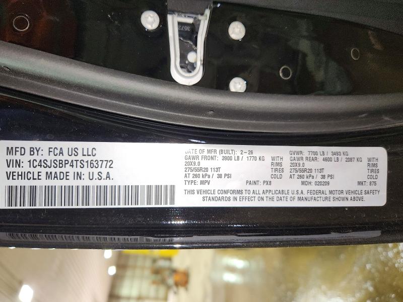 53204246 :رقم المزاد ، 1C4SJSBP4TS163772 vin ، 2026 Jeep Grand Wagoneer مزاد بيع