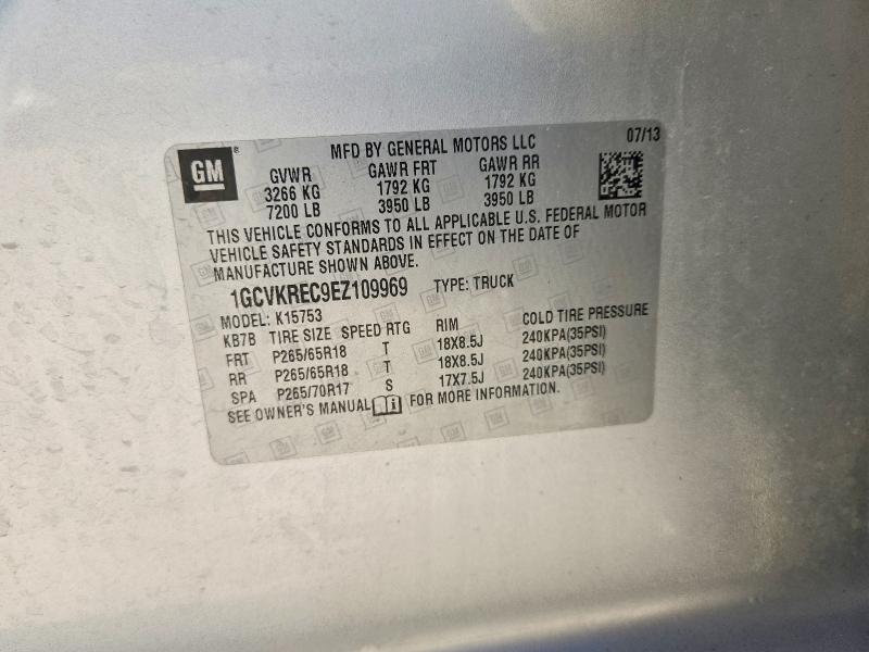 Продаж на аукціоні авто 2014 Chevrolet Silverado, vin: 1GCVKREC9EZ109969, номер лоту: 51263916