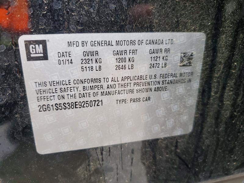 51686016 :رقم المزاد ، 2G61S5S38E9250721 vin ، 2014 Cadillac Xts مزاد بيع