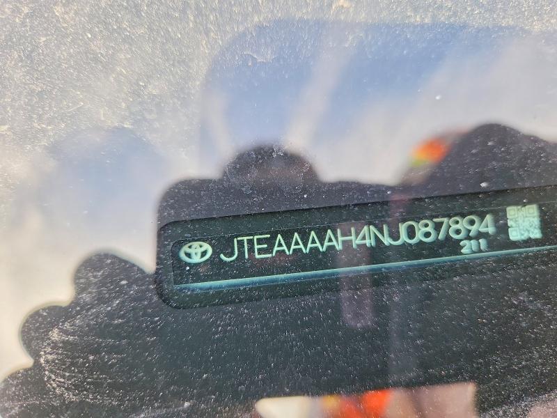 Aukcja sprzedaży 2022 Toyota Venza, vin: JTEAAAAH4NJ087894, numer aukcji: 55441686