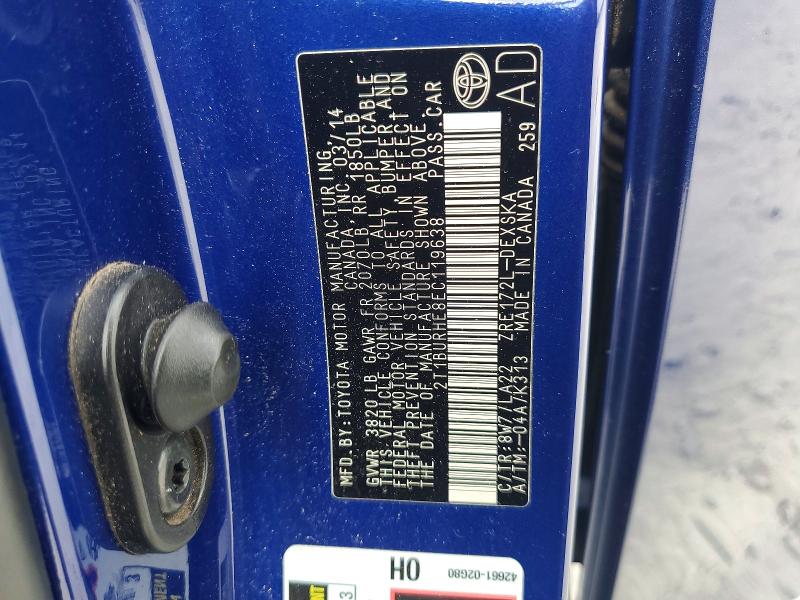 53239806 :رقم المزاد ، 2T1BURHE8EC119638 vin ، 2014 Toyota Corolla مزاد بيع