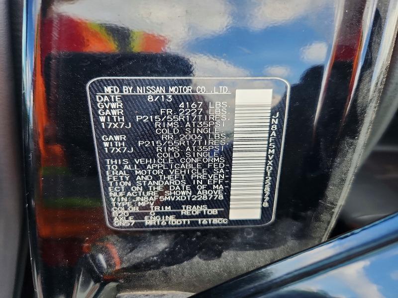 Aukcja sprzedaży 2013 Nissan Juke, vin: JN8AF5MVXDT228778, numer aukcji: 55021966